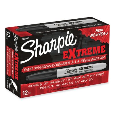 Sharpie - Extreme Marker, Fine Point, Black - Dozen