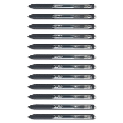 Dozen Black Ink 0.5mm Paper Mate Inkjoy Gel Retractable Pen