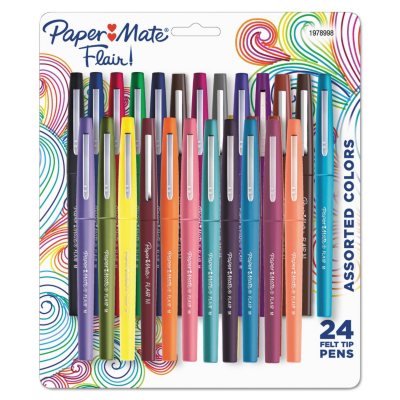 Special Edition Tropical Vacation Medium Point Paper Mate Flair Felt Tip Pens 1979425 Pack of 12 