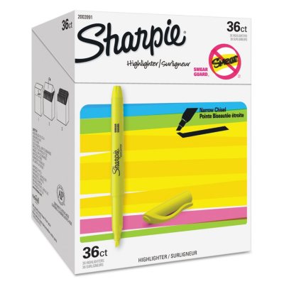 LOT OF 8 Sharpie Pocket Highlighters Smearguard Ink Slim Shape Assorted  Colors