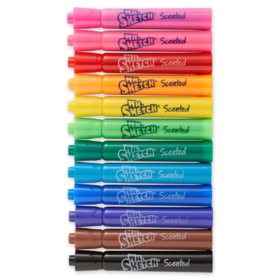 Mr. Sketch - Scented Watercolor Markers, 12 Colors - 12 per Pack