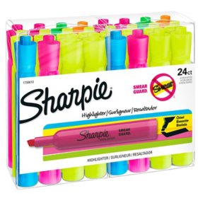 Sharpie Assorted Quick-Dry Highlighters with SmearGuard - 24 Pack