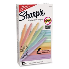Sharpie Pocket Style Highlighters, Assorted Ink Colors, Chisel Tip, Assorted Barrel Colors, 12/Pack