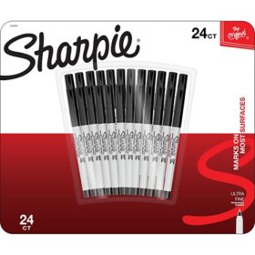Sharpie Ultra-Fine Permanent Markers, Black, 24 Count