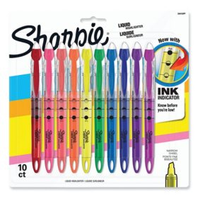 Sharpie - Accent Liquid Pen Style Highlighter, Chisel Tip, Assorted - 10/Set