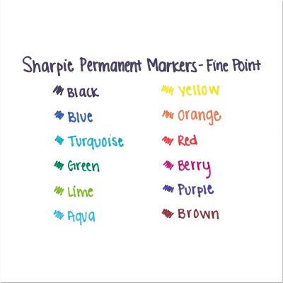 Sharpie Fine Point Permanent Markers Black 12/Case Mk301bk