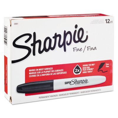 Sharpie Ultra-Fine Permanent Markers, Black, 24 Count - Sam's Club