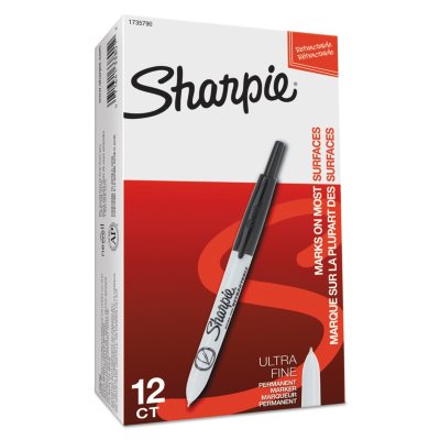 Sharpie Permanent Markers, Fine, Assorted - 12 markers