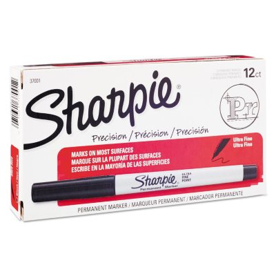 Sharpie Permanent Marker, Ultra Fine, 12ct., Select Color