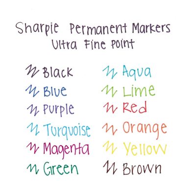 Sharpie 32002 Twin-Tip Red Fine and Ultra-Fine Point Permanent Marker -  12/Pack
