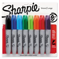 Sharpie 5.3mm Permanent Markers, Assorted Colors (Chisel Tip, 8 ct.)