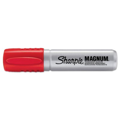 Sharpie Magnum Oversized Permanent Markers, Select Color (Chisel Tip):- Red