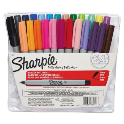BRANDED PERMANENT MARKER PENS Assorted Colour Waterproof Fine Point Tip Set x8 