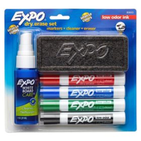 EXPO - Low-Odor Dry-Erase Marker, Ultra Fine Point, Assorted - 8