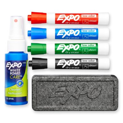 Expo - Low Odor Dry Erase Marker Starter Set, Assorted - 4 per Pack - Sam's  Club