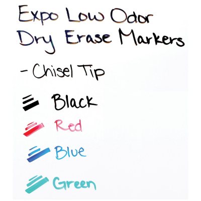 EXPO - Low-Odor Dry-Erase Marker, Ultra Fine Point, Assorted - 8 per Set -  Sam's Club