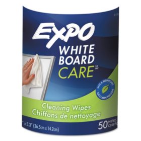 Expo Dry-Erase Board Cleaning Wet Wipes, 50ct.