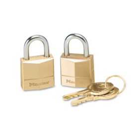 Master Lock® Twin Brass 3-Pin Tumbler Lock , 2 Pack