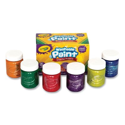 Crayola Washable Paint, Assorted Classic Colors, 2 oz Bottle, 6