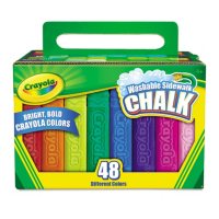 Crayola® Washable Sidewalk Chalk, 48 Assorted Bright Colors, 48 Sticks/Set