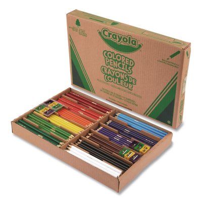Color Pencil Classpack Set with (240) Pencils and (12) Pencil Sharpeners, Assorted Lead and Barrel Colors, 240/Pack