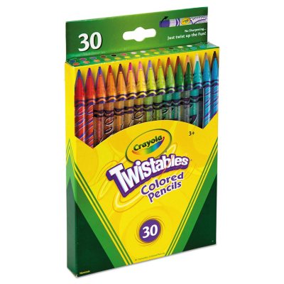 Crayola Twistables Colored Pencils, 30 Assorted Colors/Pack - Sam's Club