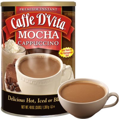 Caffe D'Vita Premium Instant Mocha Cappuccino, 16 oz Canister