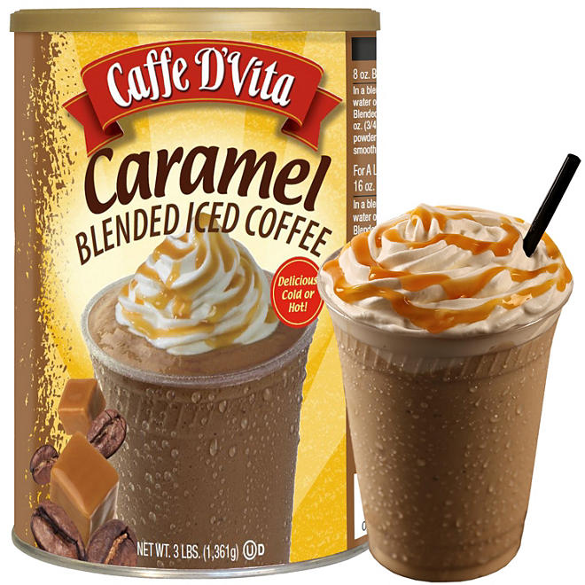Caffe D'Vita Blended Iced Coffee, Caramel (48 oz.)