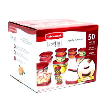 Rubbermaid 50-Piece EasyFind Lids Vented Food Storage Set - Sam's Club