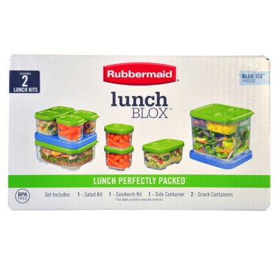 Rubbermaid Lunch Blox Sandwich Kit with Side and Snack Containers