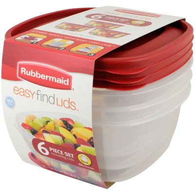 Rubbermaid Easy Find Lids 14 Cup 6 Piece Set Sam S Club