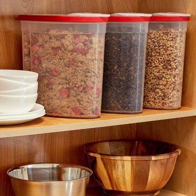 Rubbermaid Cereal Keeper Container 1.5 Gallons 24 Cups Red Rubber