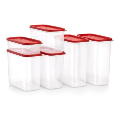 Rubbermaid Modular Cereal Container - Red/Clear, 18 c - City Market