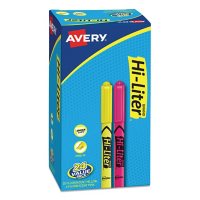 Avery HI-LITER Pen-Style Highlighters, Chisel Tip, Assorted Colors, 24/Pack