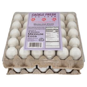 Cackle Fresh Medium Grade A Eggs, 5 dozen