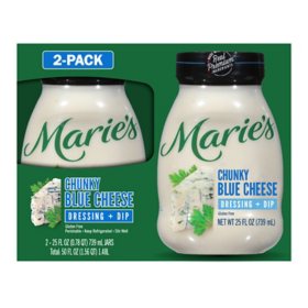 Marie's Chunky Blue Cheese Dressing and Dip, 25 fl. oz., 2 pk.