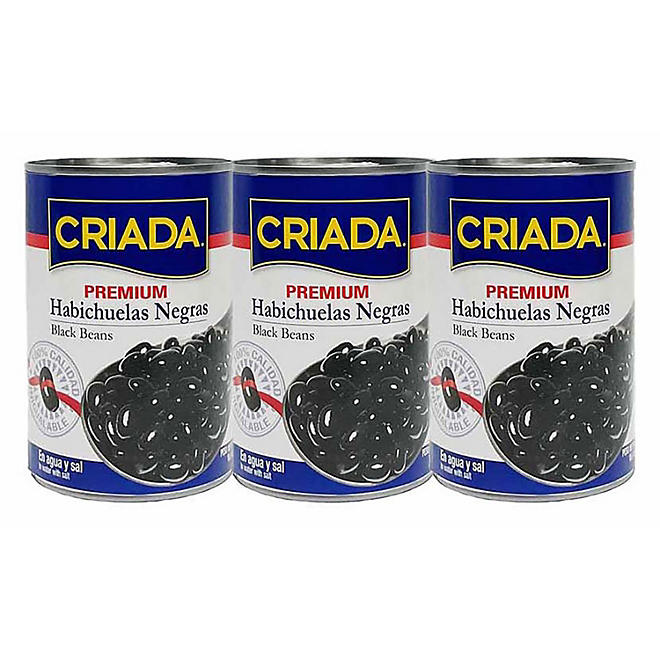 Criada Black Beans 15.5 oz., 6 pk.