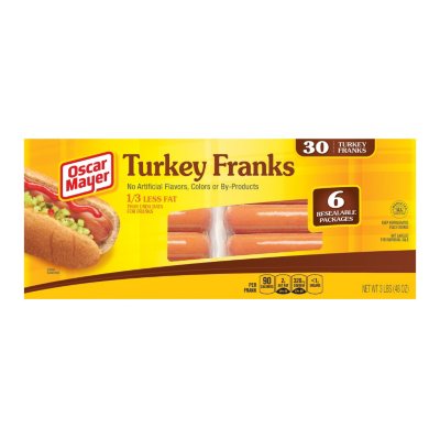 Oscar Mayer Natural Turkey Franks Hot Dogs, 8 Ct Pack - Walmart