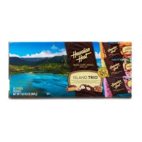 Hawaiian Host Island Trio Chocolate Covered Macadamia Nut Box