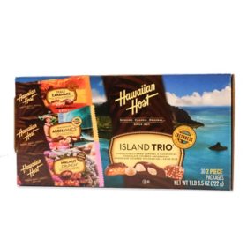 Hawaiian Host Island Trio Chocolate Covered Macadamia Nut Box