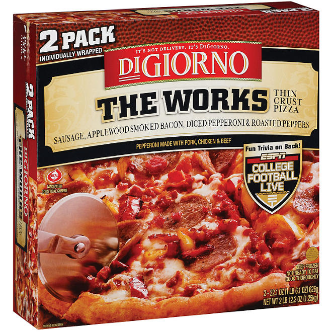 diGiorno Thin Crust Pizza The Works - 2/22.1oz