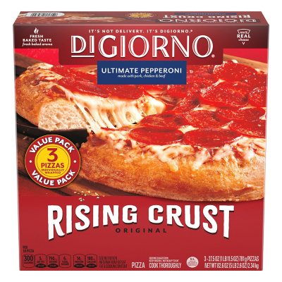 DiGiorno Original Rising Crust Pepperoni Frozen Pizza (3 pk.) - Sam's Club