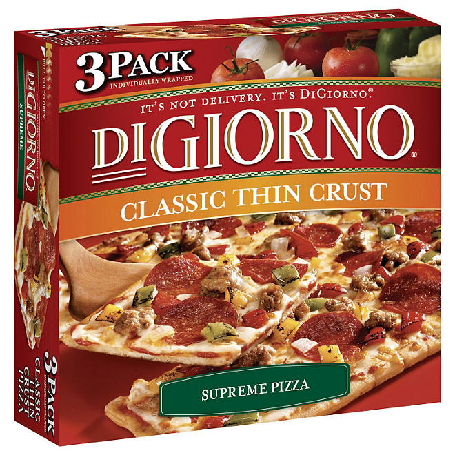 DiGiorno Classic Thin Crust Supreme Pizza - 3 pk.