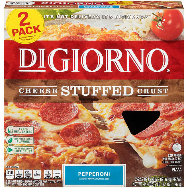 DiGiorno Cheese Stuffed Crust Pepperoni Frozen Pizza (22.2 oz., 2 pk.)
