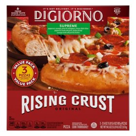 DiGiorno Original Rising Crust Supreme Pizza, Frozen 3 pk.