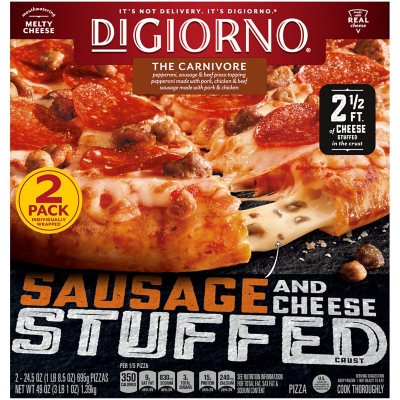 DiGiorno Carnivore Pizza With Stuffed Crust, Frozen (2 pk.) - Sam's Club