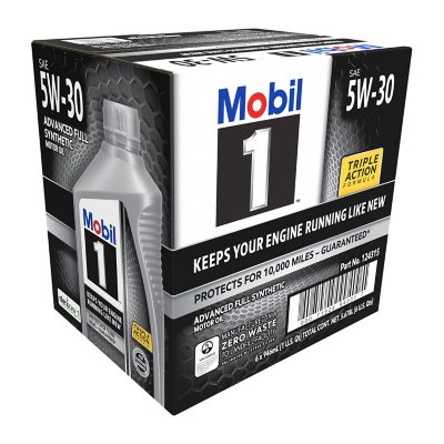 Mobil 1 5W-30 Motor Oil (6 pack, 1-quart bottles) - Sam's Club
