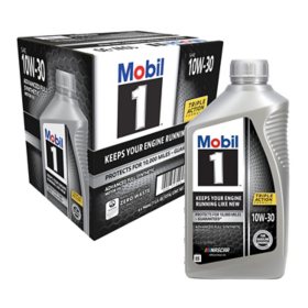Mobil 1 10W-30 Motor Oil 6-pack, 1 quart bottles