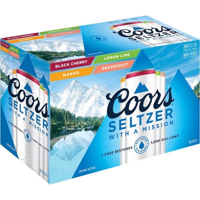 Coors Hard Seltzer Variety Pack (12 fl. oz. can, 24 pk.) - Sam's Club