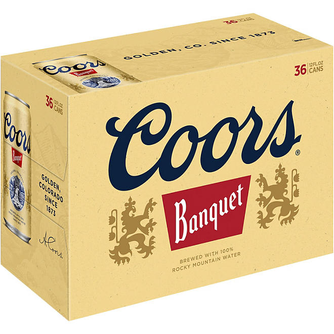 Coors Banquet Beer (12 fl. oz. can, 36 pk.)